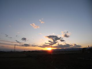秩父に沈む夕日

